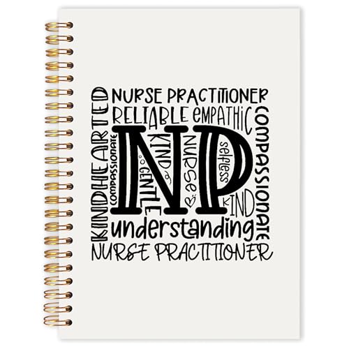 Nurse Practitioner Gifts Spiral Notebook 5.5x8.3 in, NP Nurse Practitioner Gifts for Women, Nursing Medical Hardcover Notebook Journal for Women Work - color: NP Nurse Practitioner Gifts for Women