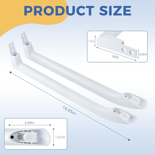 AMI PARTS 5304486359 Refrigerator Door Handle-Replaces 5304506469 5304504507 242059501 242059504 (2 Pack) - color: White
