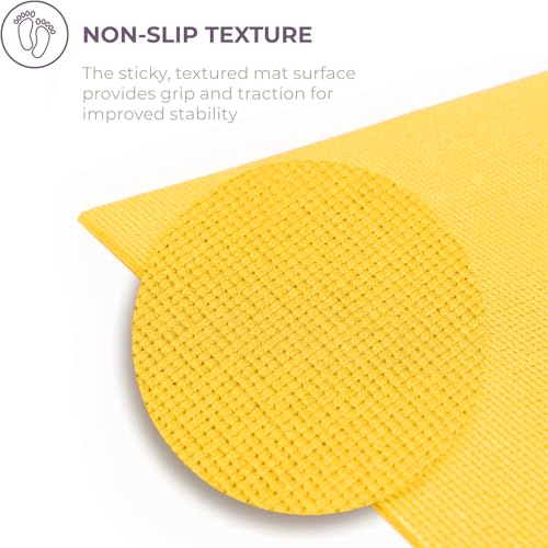 Voyage 5mm Studio Yoga Mats, 6 Pack, 72x24in | Extra Long, Anti-Tear Exercise Mats for Workout, Stretching, Fitness - Non Slip Gym Mats for Home, Schools and Studios - color: Yellow