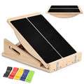 Slant Board 2-in-1 Calf Stretcher for Squats, Balance Board 500 LB | Metal-reinforced wood holds up to 500 lb, no wobble or collapse. 4 incline angles from 15° to 35° for calf, ankle and squats.