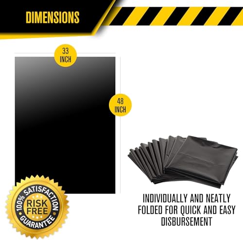 Ultrasac Heavy Duty Contractor Bags (VALUE 50 PACK/w TIES), 42 Gallon, 32.75" X 47" - 3 MIL Thick Large Black Industrial Garbage Trashbags for Construction and Commercial use - size: 1 Count (Pack of 50)