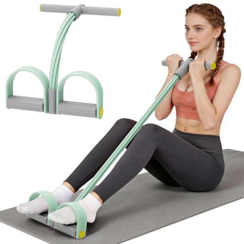 7F 2026 Pedal Resistance Band with Handle, 6-Tube Multifunction Pedal Resistance Band