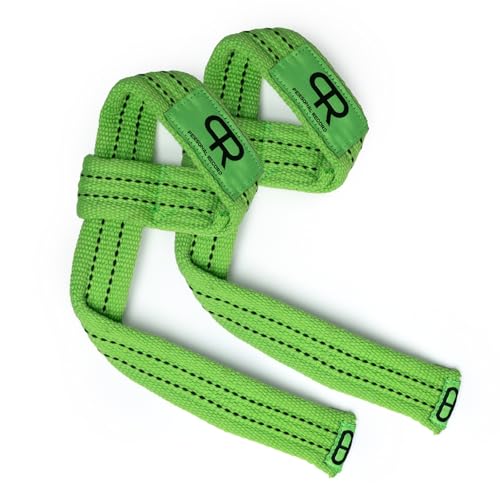 PR Lifting Straps for Weightlifting – Heavy Duty Deadlift Straps with Extra Thick Material for Grip & Wrist Support – Gym Wrist Straps for Powerlifting, Bodybuilding, Strength Training Personal Record - color: Neon