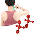 Trigger Point Massage Tools, 2 PCS 4 Point Manual Deep Muscle Tissue Trigger Massager, Handheld Palm Pressure Point Massage Tool, for Neck Shoulder Back Muscle Pain Relief (Red) - color: Red