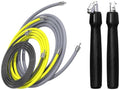 Weighted Jump Rope for Men & Women: 3-in-1 Interchangeable Weights (1/5lb, 1/4lb, 1/2lb) - 360° High-Speed Spin, Adjustable Length & Ergonomic Leather Grips for Pro Fitness, Cardio & Weight Loss