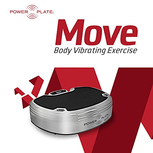Power Plate Move Vibration Plate Machine - Professional Whole Body Vibration Platform for Home Gym, Weight Loss & Recovery - Compact Design with PrecisionWave Technology, 6 Modes & 300lb Capacity - style: Silver MOVE