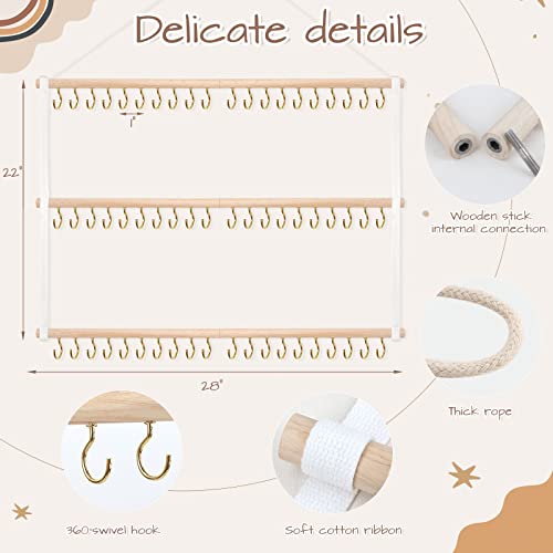 POVETIRE Headband Holder Head Bands Organizer for Girls Hair Bows Hanging Baby Headbands Hair Accessories Organizer Storage Wall Hanging Decor for Newborn Infant Toddlers Kids - color: White-2