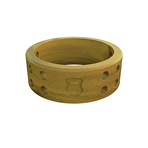 Women's Gold Perforated Silicone Ring Size 09 - color: Perforated - Gold, size: Size 9