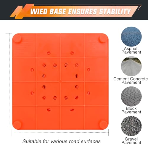 Nilight 28 Inch Collapsible Traffic Safety Cones 4 Pack - Bright Orange Parking Cones with Reflective Collars for Roadside Emergency, Parking, Driving Practice - size: 28 Inch