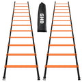 GHB Pro Agility Ladder Agility Training Ladder Speed 12 Rung 20ft with Carrying Bag - color: Orange-2 Pack