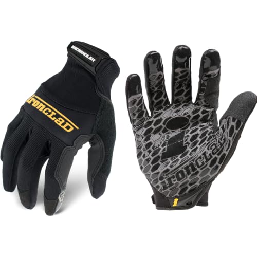 Ironclad Box Handler Work Gloves BHG, Extreme Grip, Performance Fit, Durable, Machine Washable, (1 Pair), Black - size: XX-Large