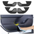 Car Door Anti Kick Pad for Toyota RAV4 2019 2020 2021 2022 2023 2024 2025 Hybrid Prime Accessories Carbon Fiber Style Leather Sticker Door Sill Protector Cover Edge Guard Side Mat Interior Dirty