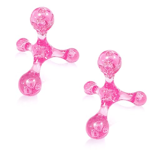 Trigger Point Massage Tools, 2 PCS 4 Point Manual Deep Muscle Tissue Trigger Massager, Handheld Palm Pressure Point Massage Tool, for Neck Shoulder Back Muscle Pain Relief (Pink) - color: Pink