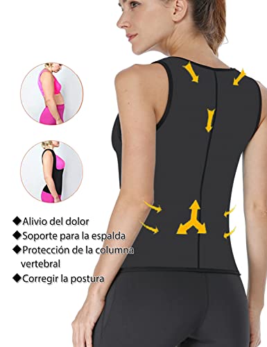 Women's Neoprene Sweat Sauna Vest – Slimming, Waist-Cinching, Lightweight Workout Tank Top Tummy Control Suit