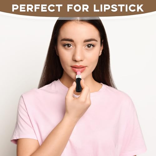 25 Pcs 7g/0.24oz Paperboard Lip Balm Tubes Refillable Cardboard Chapstick Container Push Up Kraft Paper Lipstick Tube for DIY Cosmetic Deodorant Solid Perfume - Black