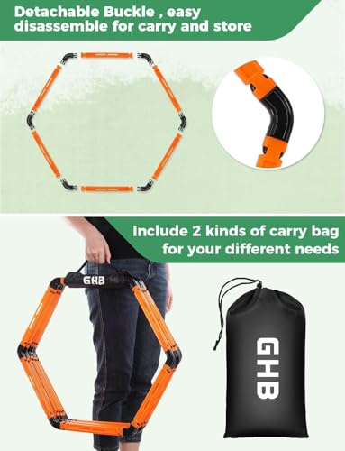 GHB Hex Agility Rings 1 Pack and 5 Pack 8" Agility Hurdles 1 Pack