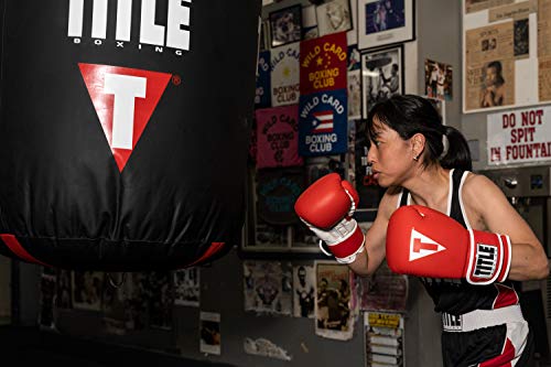 TITLE Boxing Pro Style Leather Training Gloves 3.0 - Boxing Gloves, Boxing Training Gloves, MMA Gloves, Oz Training Gloves, Kickboxing Gloves, Punching Bag Gloves, Sparring Gloves - color: Red/White, size: 14 oz