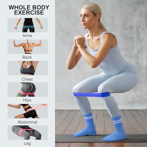 floconssy Pilates Ball Resistance Bands Grip Socks Barre Sets, Loop Exercise Bands 5 Levels, Small Yoga Ball 9 Inch, Non Slip Socks Workout Kit at Home - color: Blue