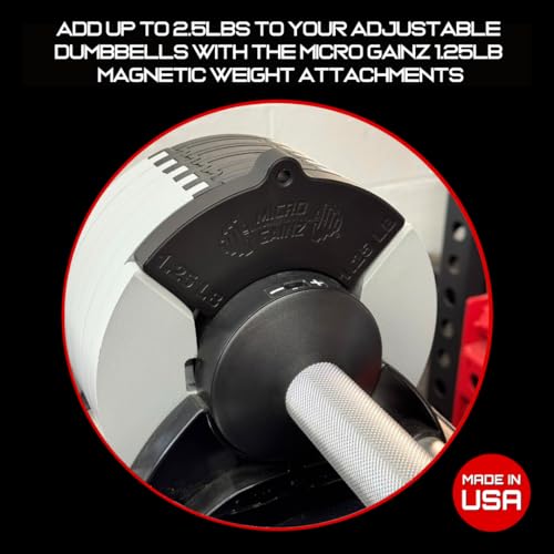 Micro Gainz 1.25LB Magnetic Plates for Nuobell Dumbbells, 2 or 4 Piece Set - size: 4 Piece Set