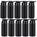 CHENGU Water Bottle Bulk 20 oz Aluminum Reusable Bottles Lightweight Snap Lid Water Cups Easy Carry Leak Proof Travel Tumbler for Gym Sports Camping Hiking Fishing - color: Black