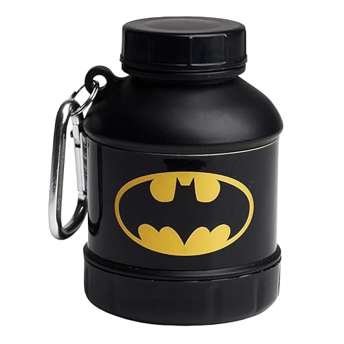 Smartshake Justice League Protein Powder Storage Container 50g Protein Shaker Bottle Funnel 110ml BPA, DC Comics Protein Shakes Bottle Storage (Batman) - color: Batman
