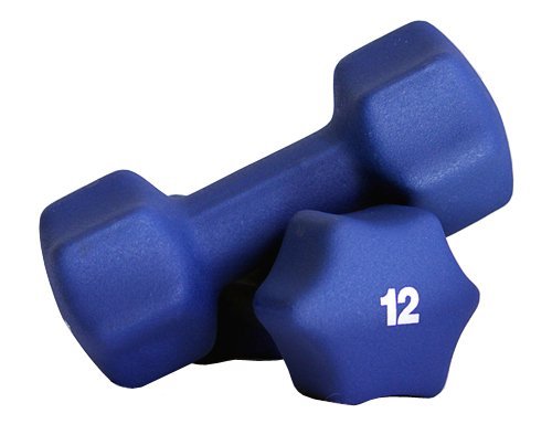 Neoprene Dumbbell Set, 12 Pairs | With Rack