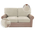 H.VERSAILTEX Multi-Pieces Sofa Covers Stretch Couch Covers Form Fitted Seats and Back Cushions Covers (2 Seat Covers Plus 2 Back Cusion Covers, Bonus 2 Armrest Covers), Island Fossi - color: Island Fossi, size: 2 SEAT COVERS + 2 BACK COVERS+ 2 ARMREST COV