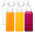 Norcalway Plastic Juice Bottles with Caps, Reusable Juicing Bottles, Clear Drink Containers with Lids for Juicing, Smoothie and Other Beverages - 12oz 6pcs - size: 12 OZ / 6 PACK