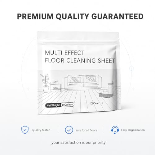 Multi-Surface Floor Cleaning Tablets, 100PCS Concentrated Floor Cleaner Tablets for Hardwood, Tile, Laminate & Vinyl Floors, Dissolvable Mop Cleaning Solution for Home & Kitchen Use