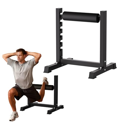 Bulgarian Split Squat Stand, 6-Level Adjustable Single Leg Squat Roller with 350 LBS Capacity, Thick Padding, Lower Body Specialty Machine for Home Gym, Leg Training, Black