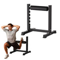 Bulgarian Split Squat Stand, 6-Level Adjustable Single Leg Squat Roller with 350 LBS Capacity, Thick Padding, Lower Body Specialty Machine for Home Gym, Leg Training, Black