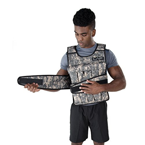 CAP Adjustable Weighted Vest 20–150 lbs for Strength Training, Running & Workouts, Weight Vest for Men & Women, Fitness Training Vest - style: 40lbs-B