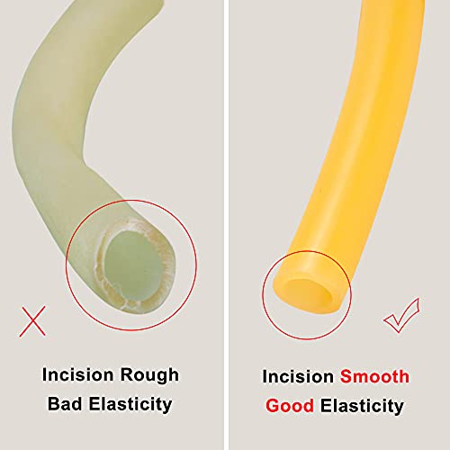 Feelers Natural Latex Rubber Tubing Tube 1/4" (6mm) ID x 3/8" (9mm) OD Speargun Band Slingshot Catapult Tube Rubber Hose, 10 Feet - size: 3/8"OD x 1/4"ID, style: 10FT
