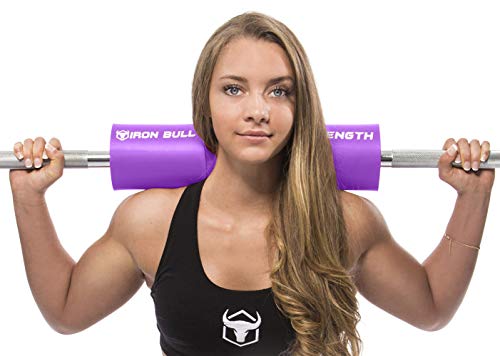 Advanced Squat Pad - Barbell Pad for Hip Thrusts, Squats & Lunges - Neck & Shoulder Squat Bar Pad Cushion Support Foam for Extra Comfort - color: Purple