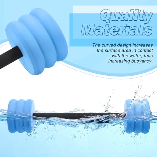Soulchen Pool Exercise Set Including Long Aquatic Exercise Dumbbells,Pool Ankle Weights,Swim Belt,Water Aerobics Water Aerobics Equipment Set for Full Body Swim Training Kit - color: Blue, size: Small