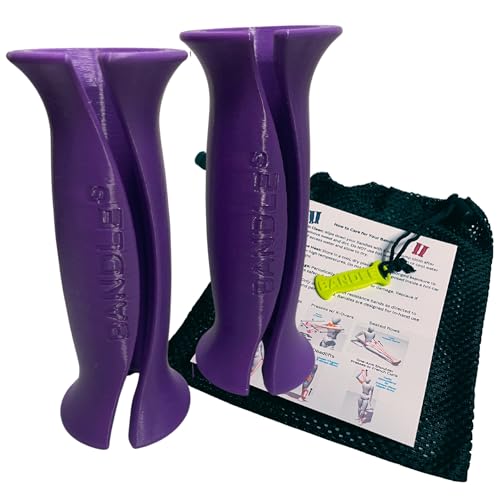 Bandle™ - True Ergonomic Handles for Resistance Bands | Unleash The Full Potential of Pain-Free, Full-Body Workouts | Durable & Comfortable for High-Intensity Training (2 Handles) - color: Purple, size: Small