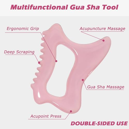 Body Gua Sha Tool for Cellulite Remover Muscle Pain Relief, Lymphatic Drainage Massager for Body Shaping, Muscle Pain Relief Pink - size: Gua Sha Tool-A