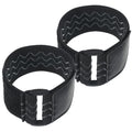 Black Boot Straps, 2 PCS Elastic Polyester Ankle Straps for Cowboy Boots Adjustable Boots Bands Self-adhesive Trousers Blouses Elastic Strap Band with Hook and Loop for Hiking Fishing Hunting - style: wave pattern
