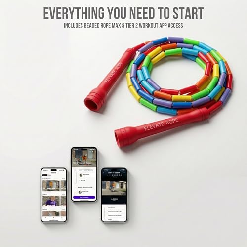 Pro-Grade Beaded Jump Rope for Beginners - color: Rainbow