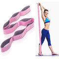 Stretch Strap, Elastic Yoga Stretching Strap, Multi-Loop for Physical Therapy, Pilates, Yoga, Dance & Gymnastics Exercise and Flexible Pilates Stretch Band - color: Pink