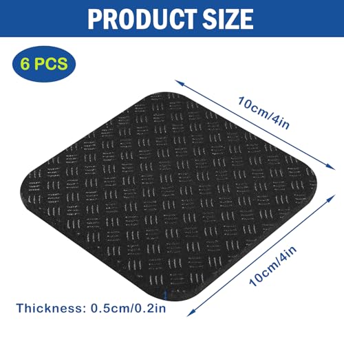 6 Pcs Walking Pad Mat, Treadmill Mat Pads, 4" x 4" x 0.2" Double-Sided Non-Slip Exercise Equipment Mat, High Density Silicone Anti Vibration Pad for Protect Floors, Noise Reduction - size: 4"x4"x0.2" (6PCS)