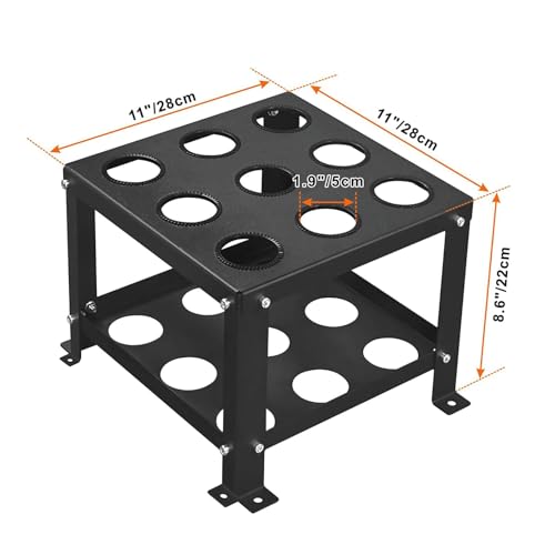 Barbell Holder Vertical Storage Rack, Heavy Duty Floor Stand Barbell Storage Rack, 9 Barbells Olympic Barbell Holder, Barbell Rack Stand Fit 2-inch Olympic Bars Olympic Bars, Curl Bars, Triceps Bars