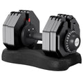 ATIVAFIT Adjustable Dumbbells Set, 5–88LB Quick Adjust Free Weights with Double Safety Lock & Anti-Slip Steel Handle, Space Saving Home Gym Equipment for Full Body Strength Training - color: 88LBS-Black, size: Single