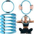 Syhood Pilates Ring 11. 81 Inch Pilates Circle Yoga Ring Magic Lightweight Flexible Workout Equipment for Fitness Physical Therapy Resistance Exercise Arms Legs - color: Blue