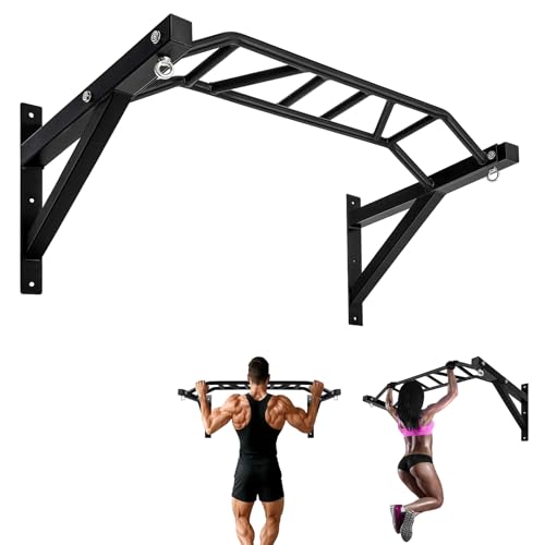 Multifunctional Wall Mount Pull-Up Bar Fitness Equipment,Chin-Up for Indoor Home Gym Workout,Supports to 440 Lbs - style: type A