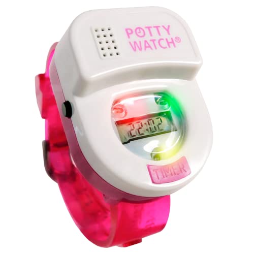 Potty Watch for Kids Potty Training - Potty Training Watch with Battery Replacement Kit - Potty Watch with 3 Fun Flashing Lights and Music - Potty Watch Remind Kids Every 30, 60 or 90 Minutes, Pink - color: Pink, size: Watch + Battery Replacement Kit