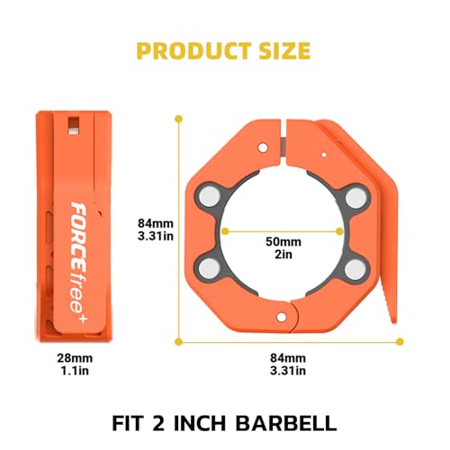 Quick Release Barbell Collars - Slim Design, Non-Slip Secure, High-Strength Durable, Magnetic Convenience - Fits 2-Inch Olympic Bars - style: PRO-OR-MAG