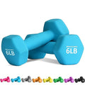 Balelinko Home Gym Equipment Workouts Strength Training Weight Loss Pilates Weights Yoga Sets Weights for Women, Men, Seniors and Youth - color: Blue, style: 6 LB, Pair