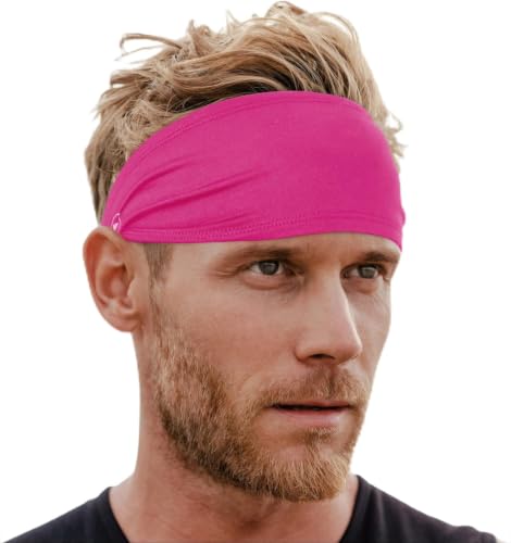 Tough Headwear Mens Headband | Sweat Headbands for Men Women Working Out Running Sports – Athletic Sweat Band Exercise - color: (1 pack) Pink