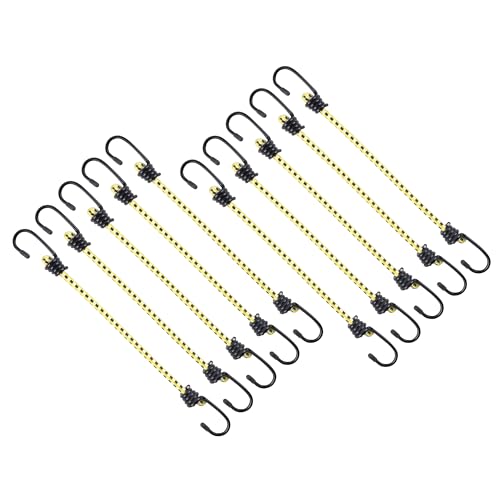 Keeper 13” Vinyl Coated Bungee Cord - UV and Weather-Resistant, 10 Pack (06014-10) - size: 10-Pack, style: 13"